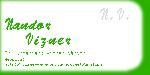 nandor vizner business card