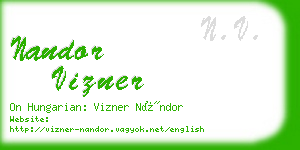 nandor vizner business card